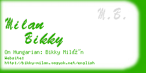 milan bikky business card